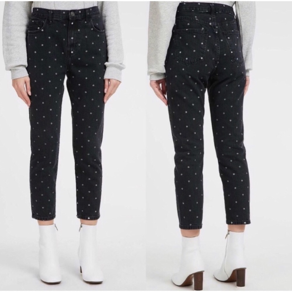 Current/Elliott Vintage Crop Hem Polka Dot…